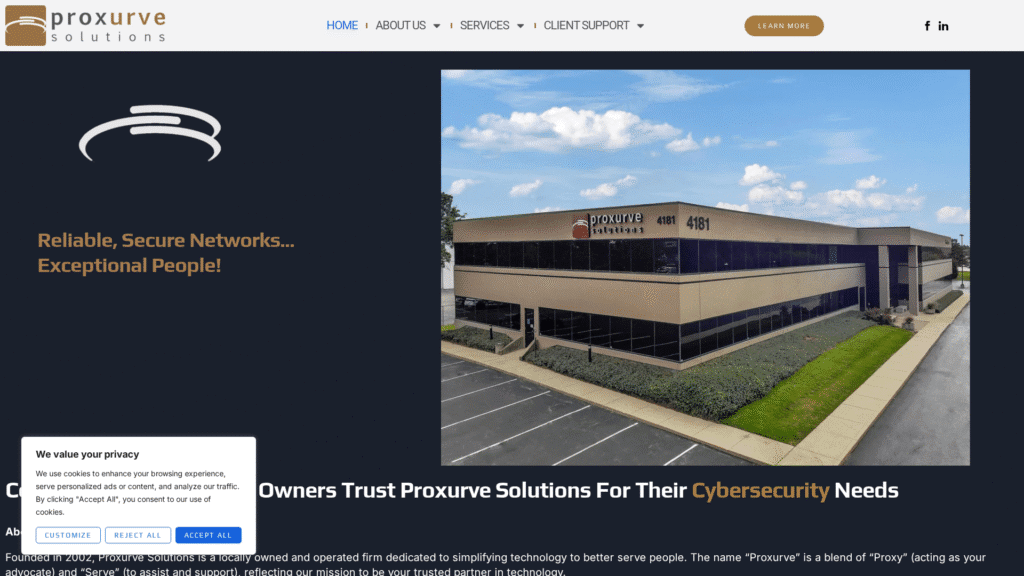 local business website design project example