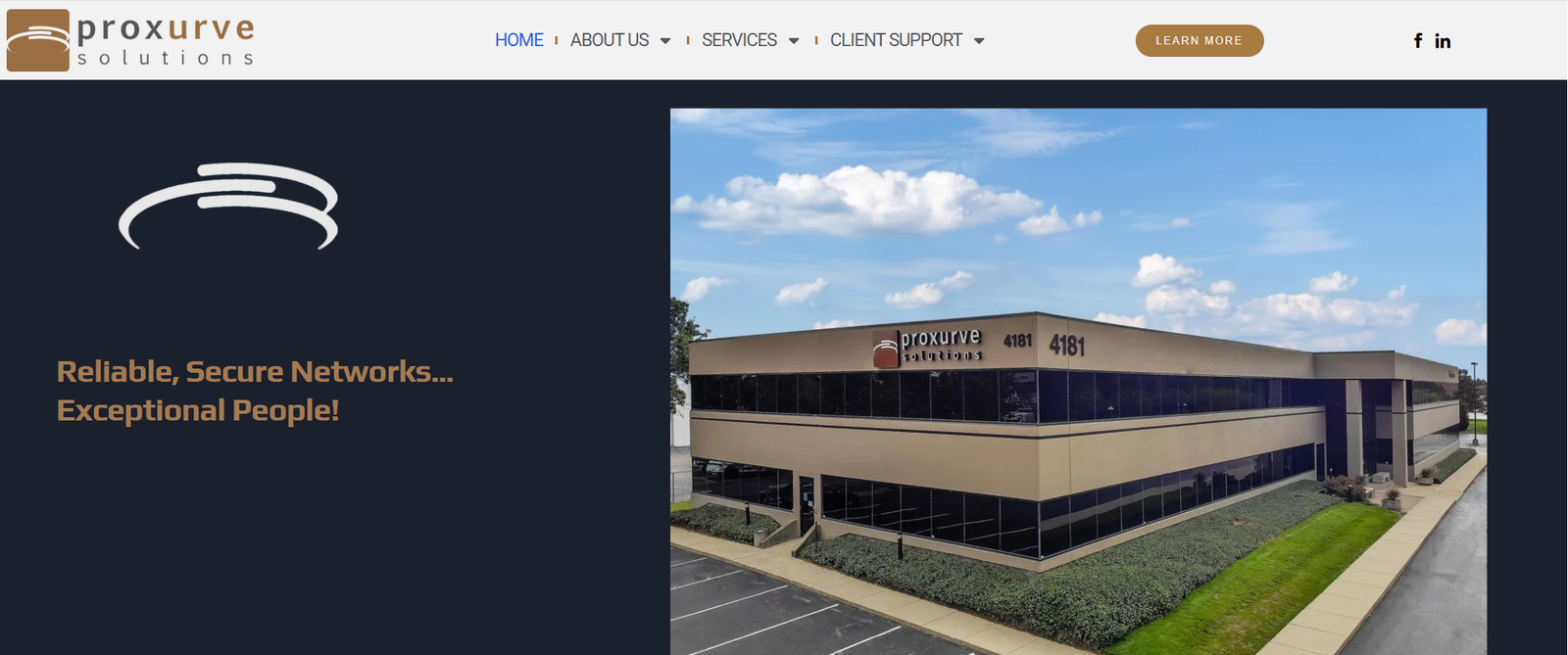 Proxurve Solutions website screenshot